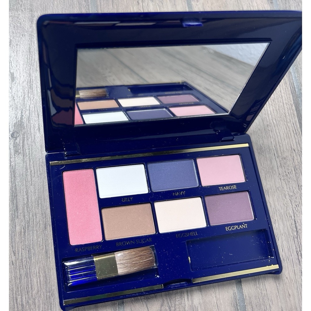 Estée Lauder 6-Eyeshadow 1-Raspberry blush Navy, Tea Rose, Lily Eggshell Vintage
